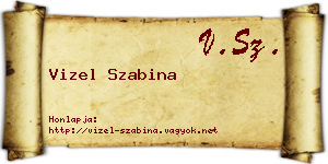 Vizel Szabina névjegykártya